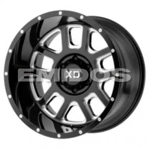 XD Series XD828 DELTA GLOSS BLACK MILLED 6x139.7 20R 12 106.1 -44