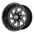 XD Series XD833 RECOIL SATIN BLACK MILLED W/ REVERSIBLE RING 8x165.1 22R 14 125.1 -76