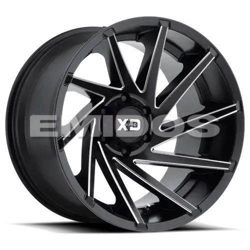 XD Series XD834 CYCLONE SATIN BLACK MILLED 5x127 20R 10 72.56 -18