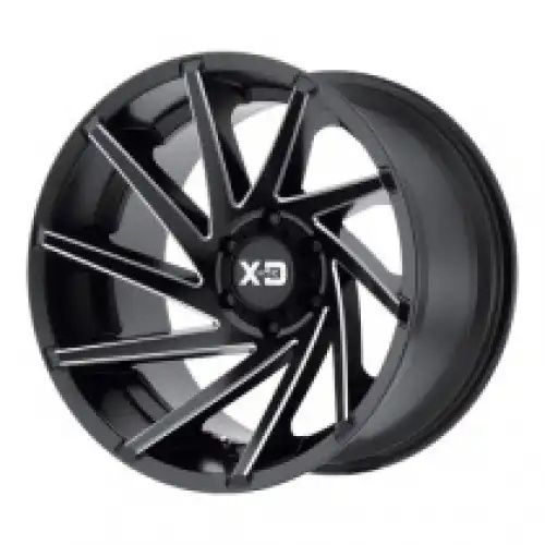 XD Series XD834 CYCLONE SATIN BLACK MILLED 5x127 20R 12 72.56 -44