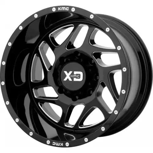 XD Series XD836 FURY GLOSS BLACK MILLED 8x165.1 20R 9 125.1 BNK
