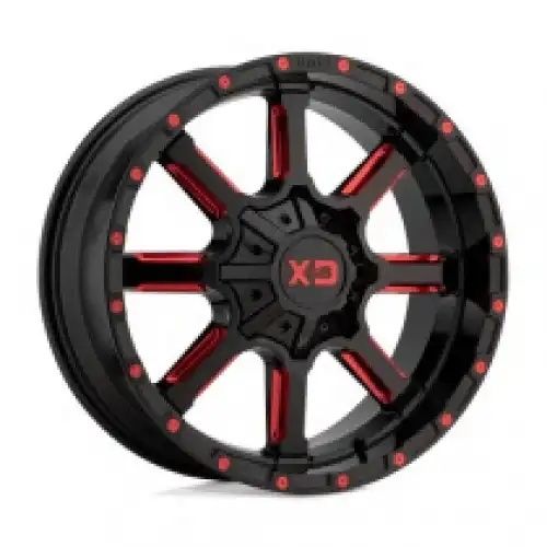 XD Series XD838 MAMMOTH GLOSS BLACK MILLED W/ RED TINT 8x170 20R 10 125.1 -18