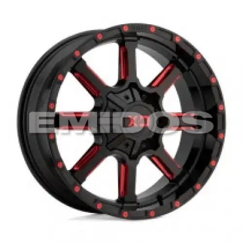 XD Series XD838 MAMMOTH GLOSS BLACK MILLED W/ RED TINT 8x170 20R 10 125.1 -18