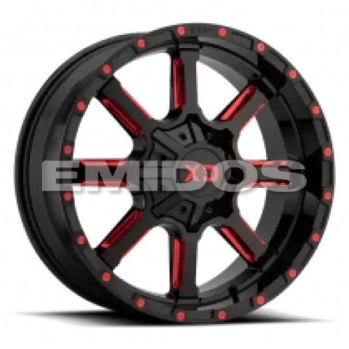 XD Series XD838 MAMMOTH GLOSS BLACK MILLED W/ RED TINT 5x127/139.7 20R 12 78.1 -44