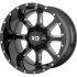 XD Series XD838 MAMMOTH GLOSS BLACK MILLED 5x150 20R 9 110.1 30