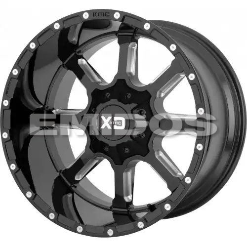 XD Series XD838 MAMMOTH GLOSS BLACK MILLED 8x180 20R 9 124.2 18