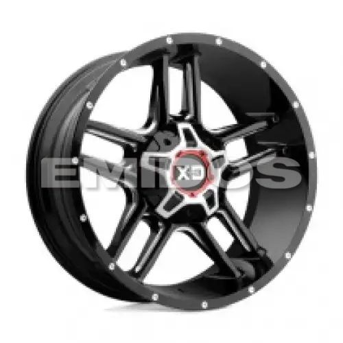 XD Series XD839 CLAMP GLOSS BLACK MILLED 8x165.1 20R 9 125.1 BNK
