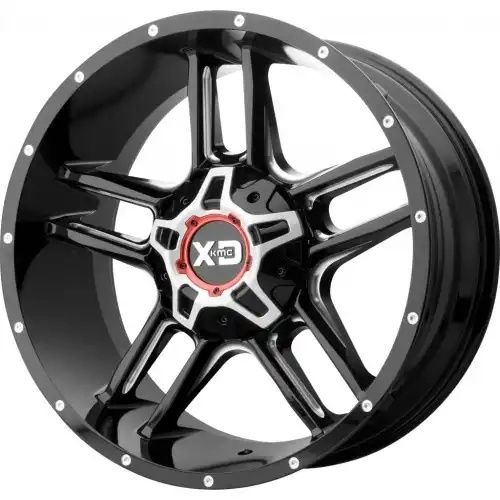 XD Series XD839 CLAMP GLOSS BLACK MILLED 8x165.1 20R 9 125.1 18