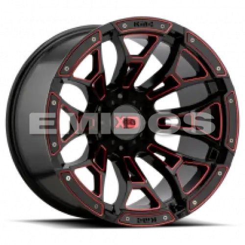 XD Series XD841 BONEYARD GLOSS BLACK MILLED W/ RED TINT 6x135 20R 10 87.1 -18
