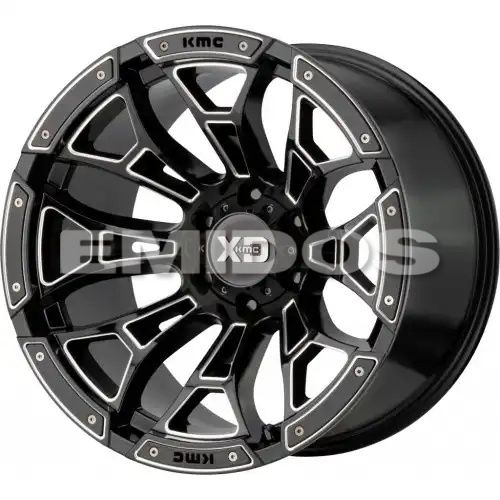 XD Series XD841 BONEYARD GLOSS BLACK MILLED 6x120 18R 9 66.9 BNK