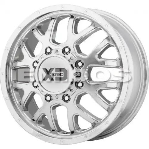 XD Series XD843 GRENADE DUALLY CHROME - FRONT 8x165.1 20R 8.25 121.5 127
