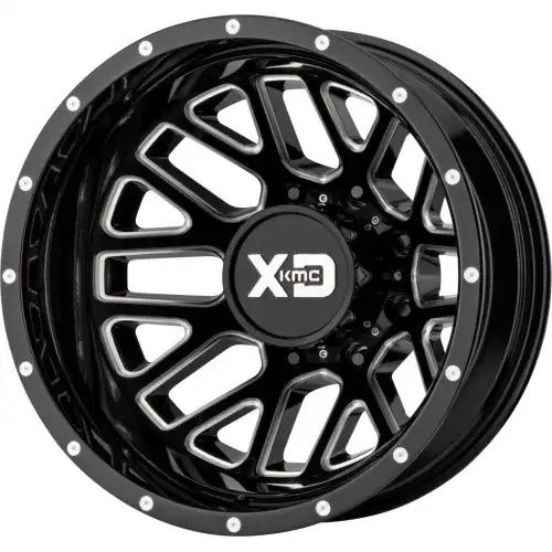 XD Series XD843 GRENADE DUALLY GLOSS BLACK MILLED - REAR 8x210 R 6.5 154.3 -140