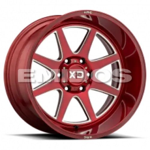 XD Series XD844 PIKE BRUSHED RED W/ MILLED ACCENTS 6x139.7 20R 12 106.1 -44