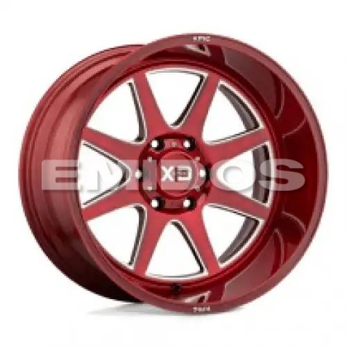XD Series XD844 PIKE BRUSHED RED W/ MILLED ACCENTS 5x127 20R 9 78.1 BNK