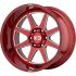 XD Series XD844 PIKE BRUSHED RED W/ MILLED ACCENTS 8x165.1 20R 9 125.1 18