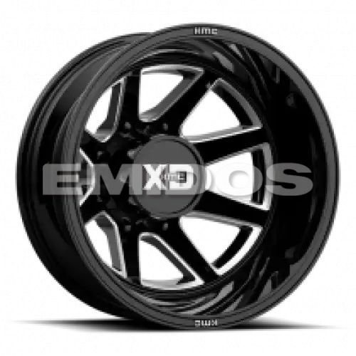 XD Series XD845 PIKE DUALLY GLOSS BLACK MILLED - REAR 8x200 20R 8.25 142 -202