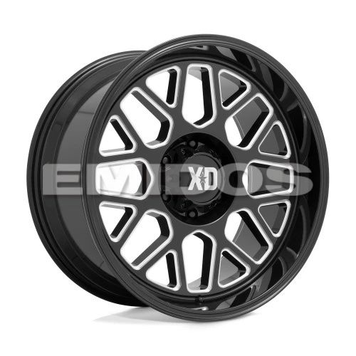 XD Series XD849 GRENADE II GLOSS BLACK MILLED 5x150 20R 9 110.1 18