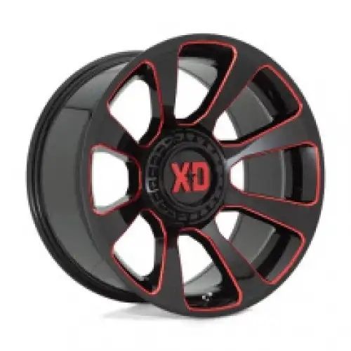 XD Series XD854 REACTOR GLOSS BLACK MILLED W/ RED TINT 5x127/139.7 20R 9 78.1 18