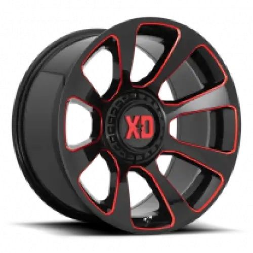 XD Series XD854 REACTOR GLOSS BLACK MILLED W/ RED TINT 6x135/139.7 20R 9 106.1 18