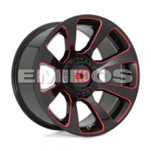 XD Series XD854 REACTOR GLOSS BLACK MILLED W/ RED TINT 5x139.7/150 20R 9 110.1 18