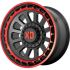 XD Series XD856 OMEGA SATIN BLACK MACHINED LIP W/ RED TINT 6x135/139.7 17R 9 106.1 BNK