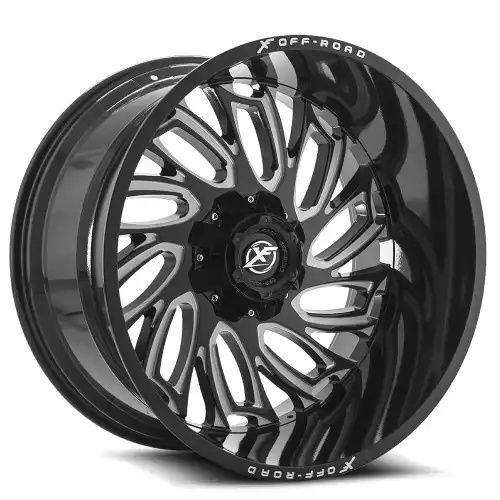 XF Off-Road XF-207 Gloss Black & Milled 8x165.1/170 20R 12 125.2 -44
