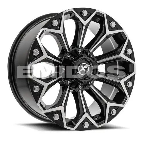 XF Off-Road XF-212 Gloss Black & Machined 6x135/139.7 20R 9 108 12