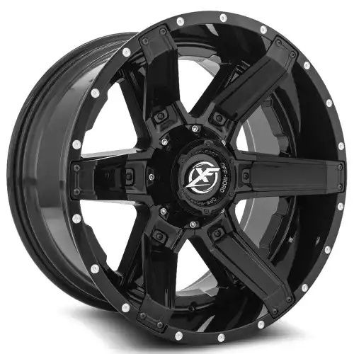 XF Off-Road XF-214 Gloss Black + Gloss Black Inserts 5x139.7 20R 12 110.3 -44