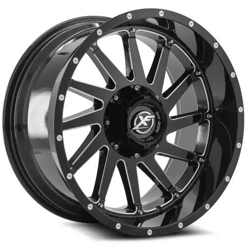 XF Off-Road XF-216 Gloss Black & Milled 5x127/139.7 20R 10 78.1 -24