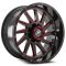 XF Off-Road XF-216 Gloss Black & Red Milled 5x127/139.7 20R 9 78.1 12