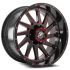 XF Off-Road XF-216 Gloss Black & Red Milled 6x135/139.7 20R 9 106.4 12