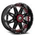 XF Off-Road XF-217 Gloss Black + Red Inserts 5x139.7/150 20R 12 110.3 -44