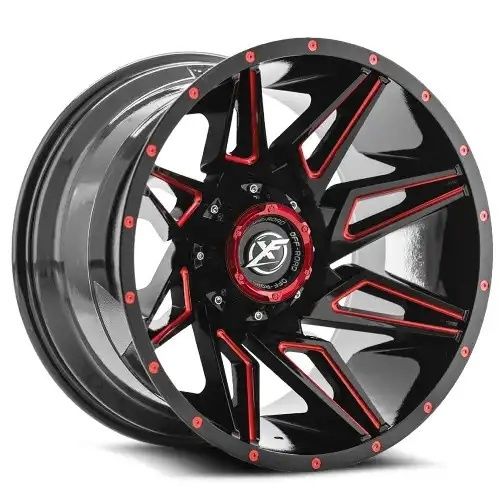 XF Off-Road XF-218 Gloss Black & Red Milled 5x127/139.7 20R 10 78.1 -24