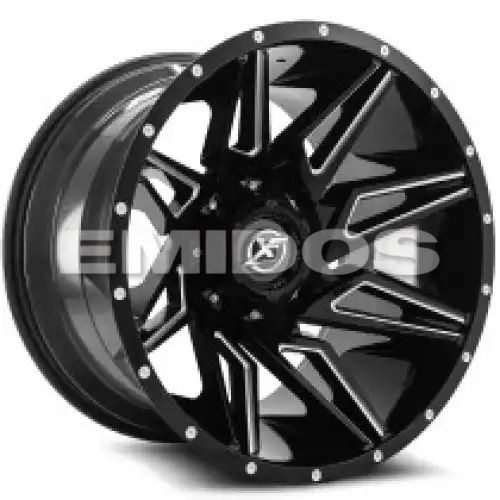 XF Off-Road XF-218 Gloss Black & Milled 6x135/139.7 20R 10 106.4 -24