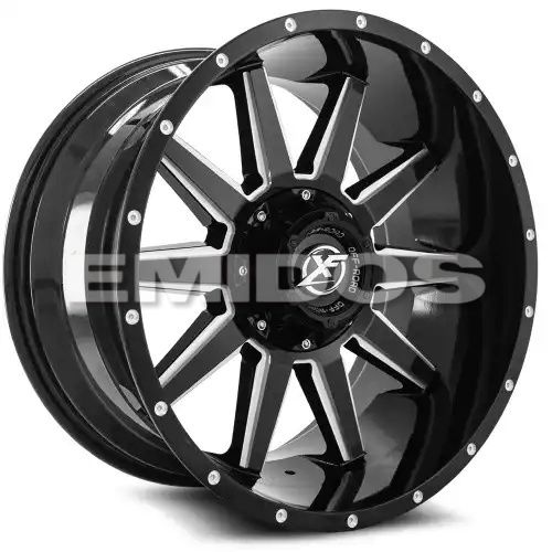 XF Off-Road XF-219 Gloss Black & Milled 6x135/139.7 17R 9 106.4 12