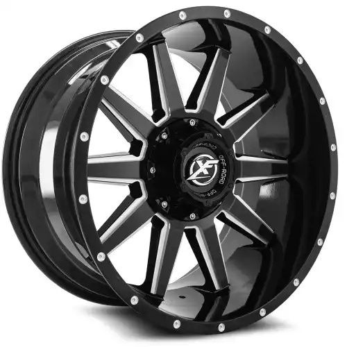 XF Off-Road XF-219 Gloss Black & Milled 8x165.1/170 17R 9 125.2 12