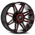 XF Off-Road XF-220 Gloss Black & Red Milled 5x127/139.7 18R 9 78.1 BNK