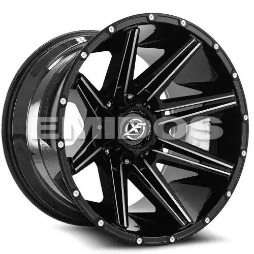 XF Off-Road XF-220 Gloss Black & Milled 8x165.1/170 18R 9 125.2 BNK