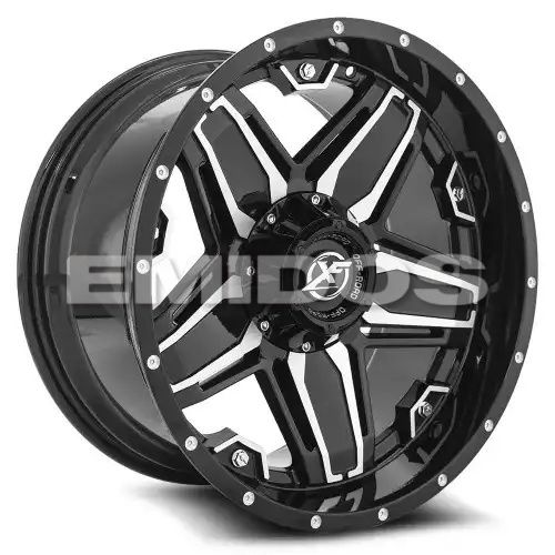 XF Off-Road XF-223 Gloss Black & Machined 5x127/139.7 20R 12 78.1 -44