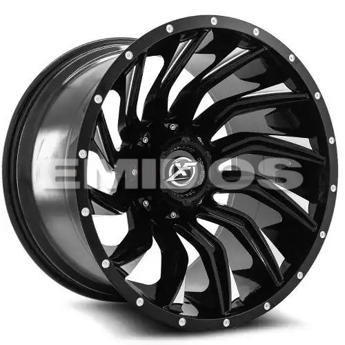XF Off-Road XF-224 Gloss Black & Red Milled 5x127/139.7 24R 14 78.1 -76