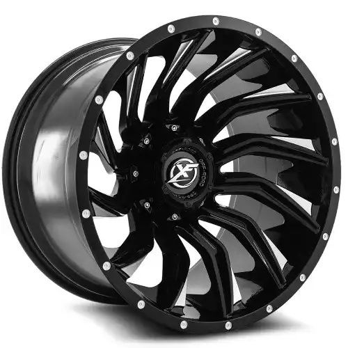 XF Off-Road XF-224 Gloss Black & Milled 6x135/139.7 24R 14 106.4 -76
