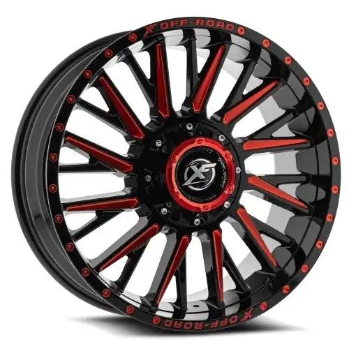 XF Off-Road XF-226 Gloss Black & Red Milled 5x127/139.7 20R 10 78.1 -12