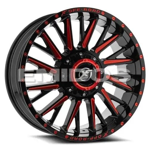 XF Off-Road XF-226 Gloss Black & Red Milled 5x127/139.7 20R 10 78.1 -12