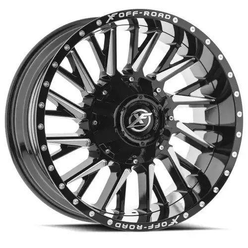 XF Off-Road XF-226 Gloss Black & Milled 5x127/139.7 20R 12 78.1 -44