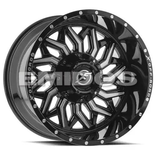 XF Off-Road XF-228 Gloss Black & Milled 5x139.7/150 20R 12 110.3 -44