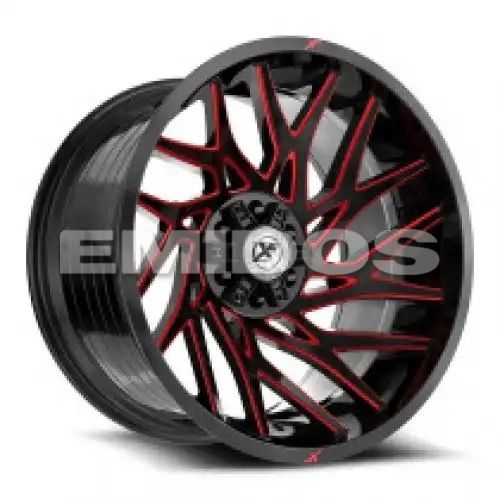 XF Off-Road XF-229 Gloss Black & Red Milled 5x127/139.7 20R 9 78.1 BNK
