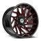 XF Off-Road XF-229 Gloss Black & Red Milled 6x135/139.7 20R 9 106.4 12