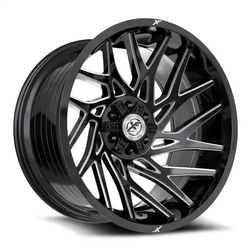 XF Off-Road XF-229 Gloss Black & Milled 5x127/139.7 22R 12 78.1 -44