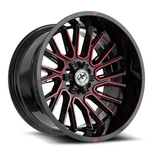 XF Off-Road XF-230 Gloss Black & Red Machined 6x135/139.7 17R 9 106.4 12