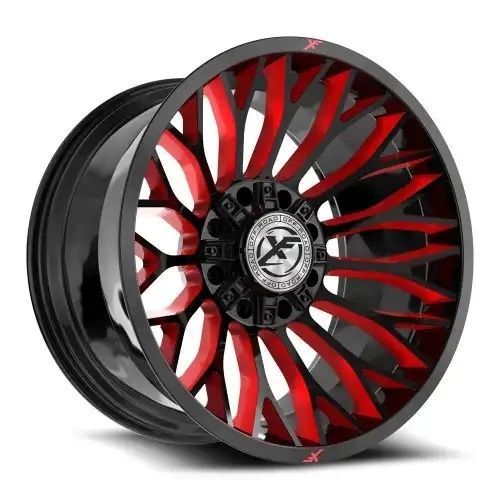 XF Off-Road XF-237 Gloss Black & Red Milled 8x165.1/170 20R 10 125.2 -12
